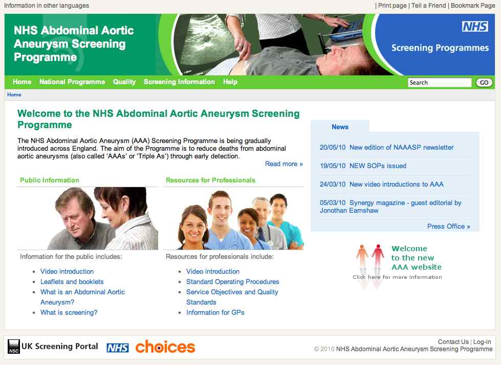 NHS screening programme